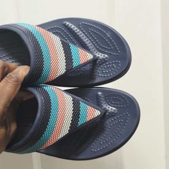 Crocs Monterey Beaded Women's Wedge Flip Flops Sandals Size 8✌️ - Picture 7 of 9